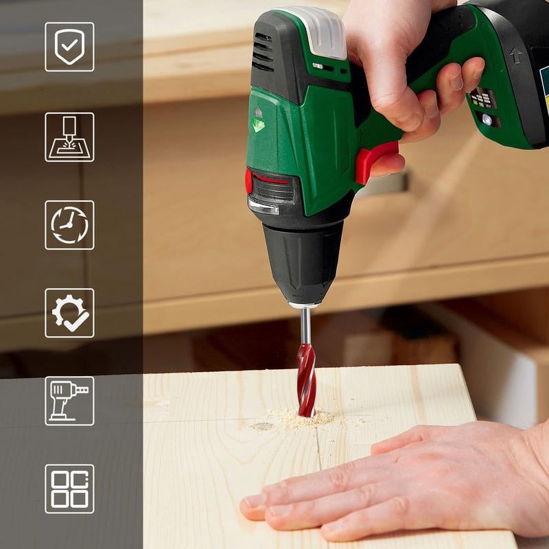 Extended woodworking four-edge drill