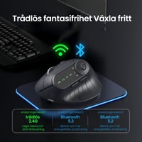 Ergonomisk trådlös mus med trippelanslutning