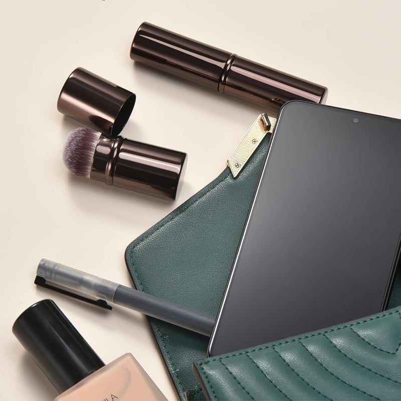 20-piece coffee-coloured makeup brush set