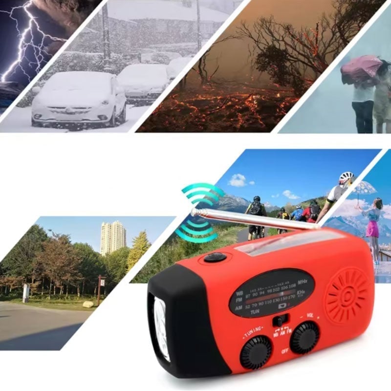 Sakerplus® Hand Crank Emergency Radio