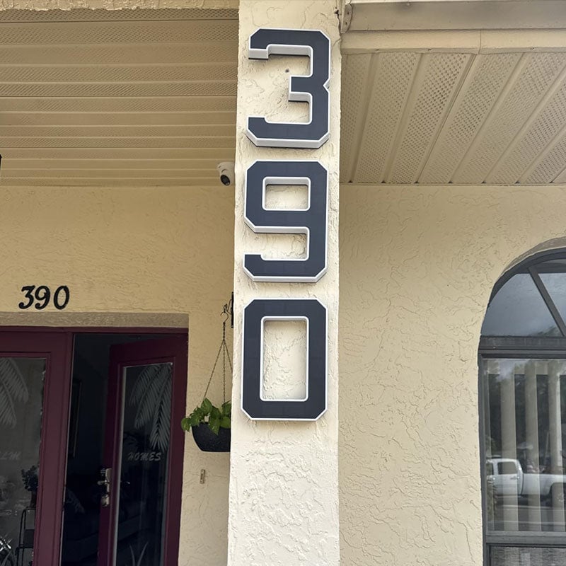 Solar-Powered Outdoor House Number Light