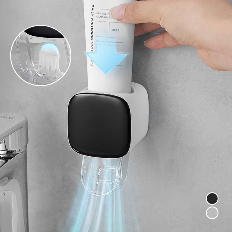 Wall-mounted toothpaste squeezer