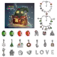 24 Days Countdown Calendar DIY Christmas Advent Calendar Bracelets Set