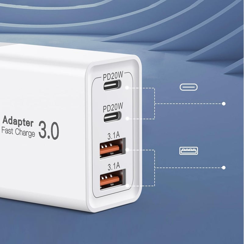 Multi-port mobile phone fast charging head