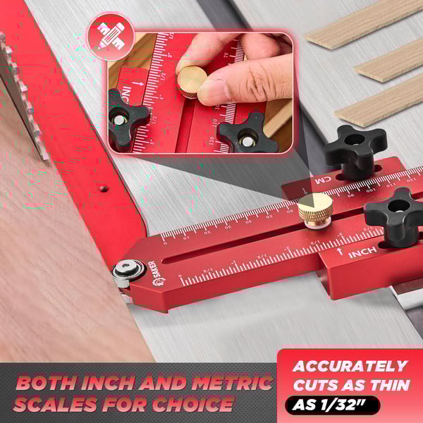 SAKER® Thin Rip Jig Table Saw Jig Guide