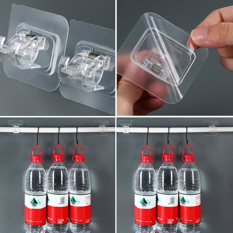 🍀Transparent Hanging Rod Clip
