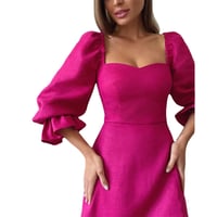 Slit Princess Sleeve Dress