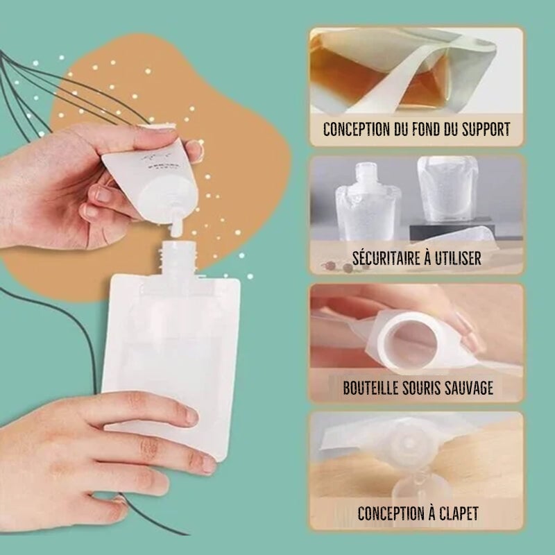 Sac d'emballage de distribution de fluide de voyage portable💓