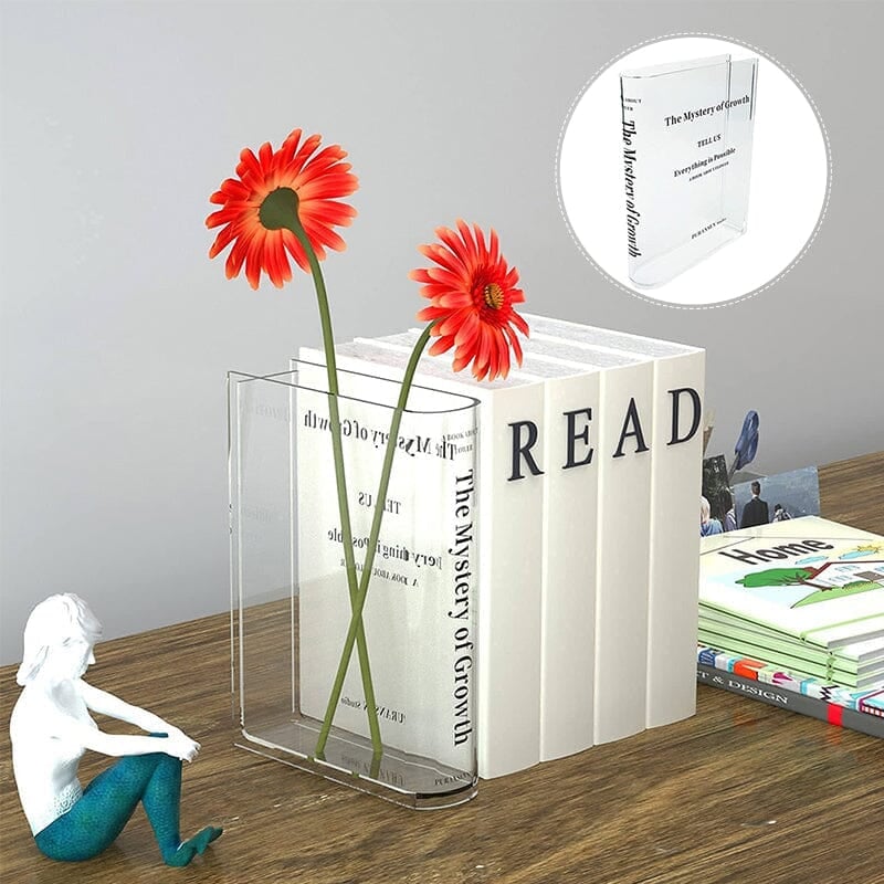 Book Shape Acrylic Vase