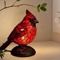 Resin Red Bird Table Lamp Ornament