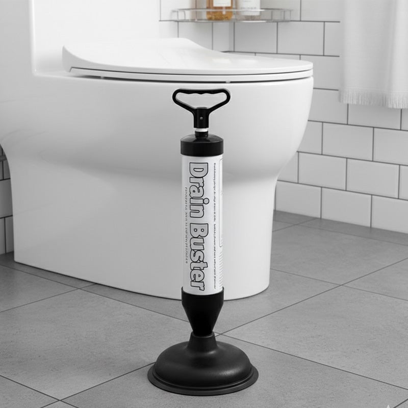 High-Pressure Toilet Plunger Set with Dual Suction Cups