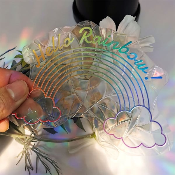 Adsorption Regenbogen Glas Fenster Aufkleber (Zufälliger Stil, 10 Stück)