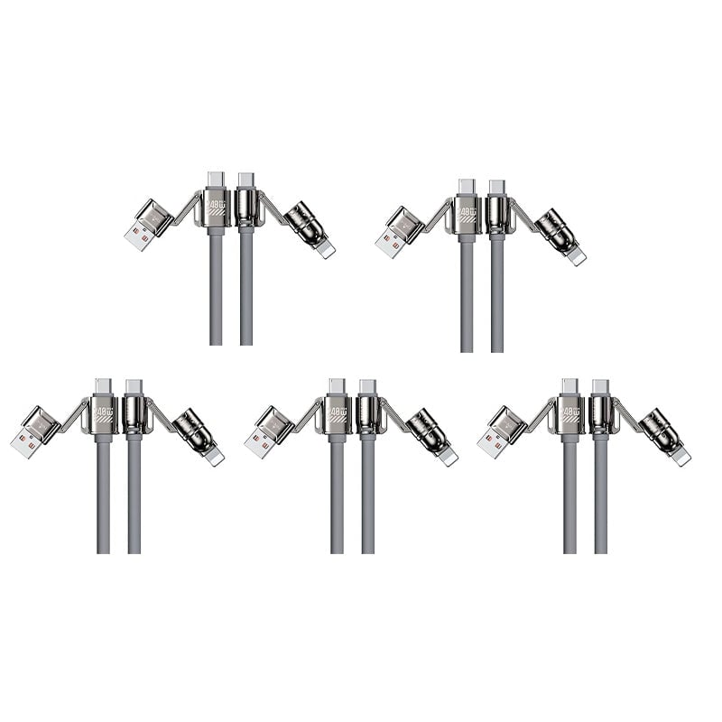 Liquid Silicone 4-in-1 Fast Charging Cable