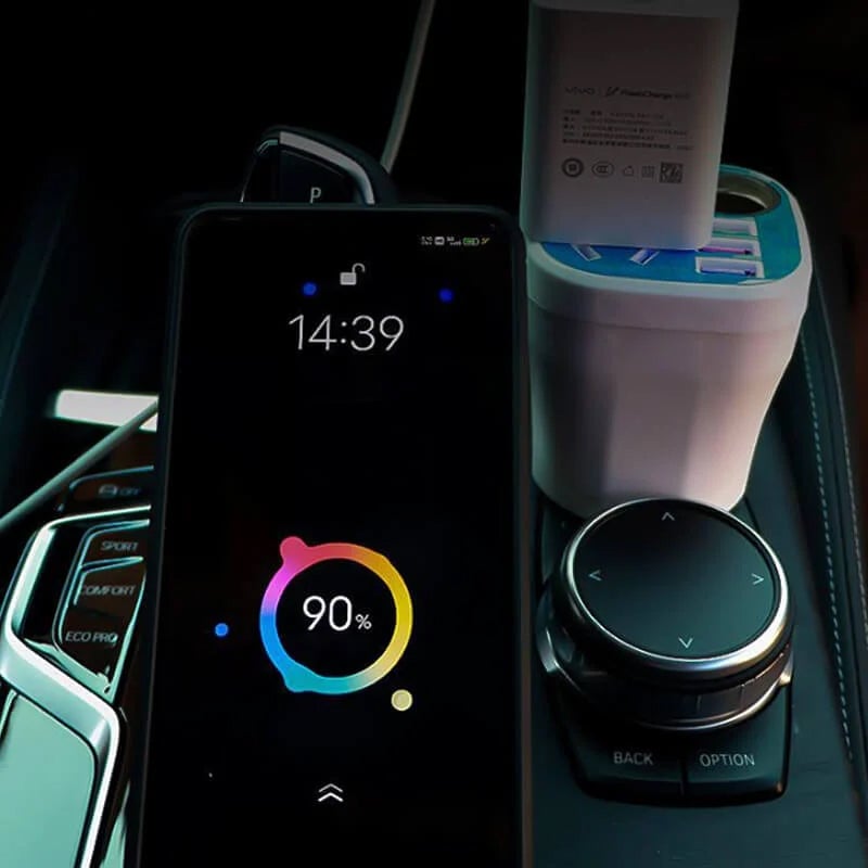 【sale】Car Mounted Cup Type Inverter Converter QC Charger