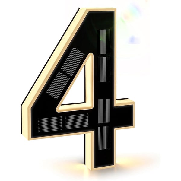 Solar-Powered Outdoor House Number Light