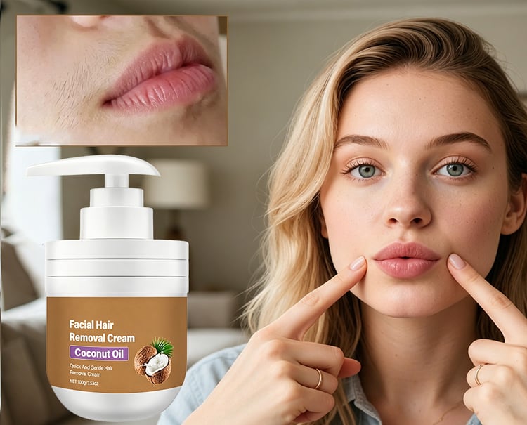 Gentle Coconut Oil Facial Hair Removal Cream Landing