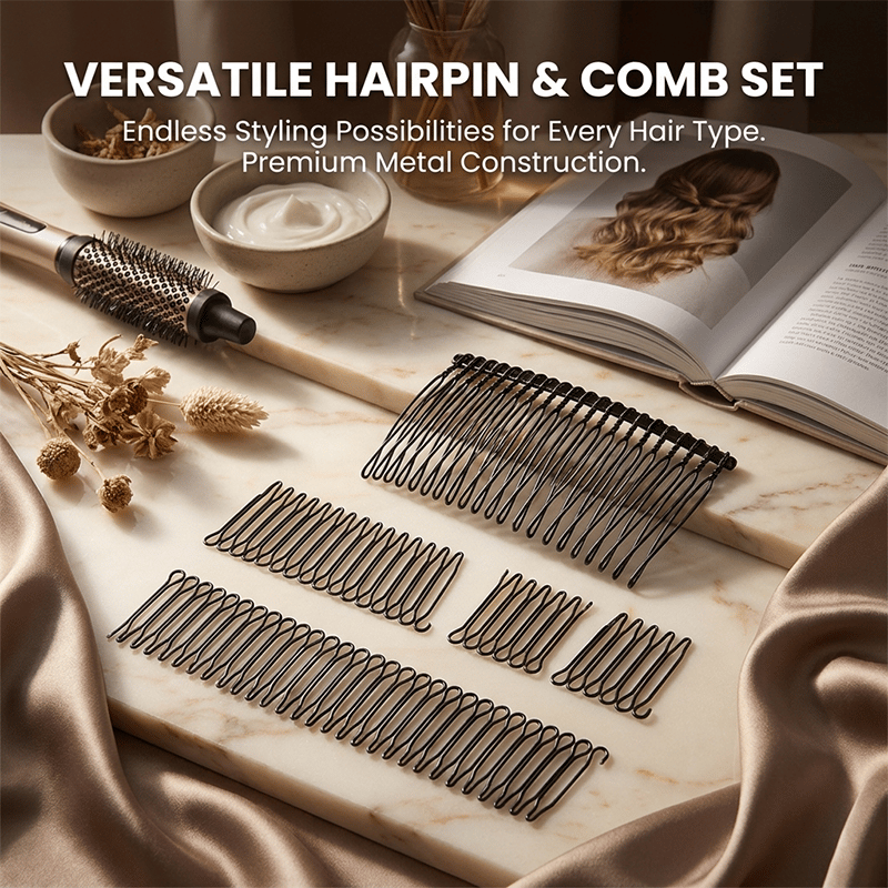 Versatile hair comb set for different hairstyles