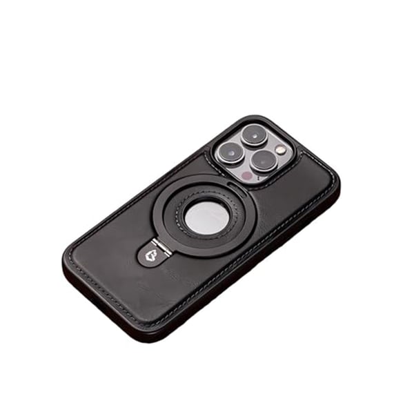 Full-Coverage Shockproof Leather Magnetic Stand iPhone Case