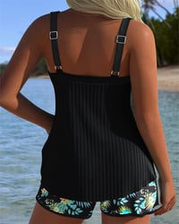 Tankini Gestreift Zweiteilig Badeshorts