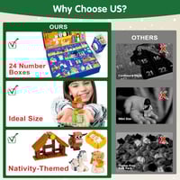 2025 Nativity Advent Calendar – 24-Day Building Block Set Christmas Countdown Gift