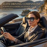 Polarized Square Sunglasses with Wrap-Around Design