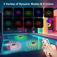 2 PCS - Timer Function Solar-Powered Pool Light with 3 Brightness Levels & 9 Colors