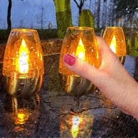 Solar LED Candle Goblet Light for Outdoor Waterproof Use