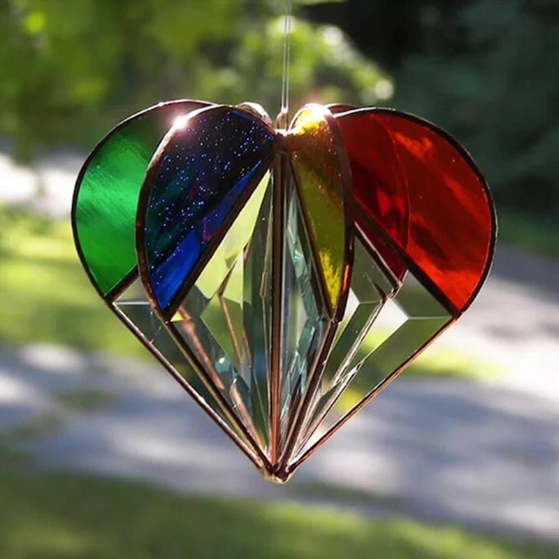 Attrape-soleil en forme de coeur teinté