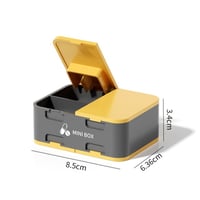 Portable Weekly Pill Organizer with Cutter