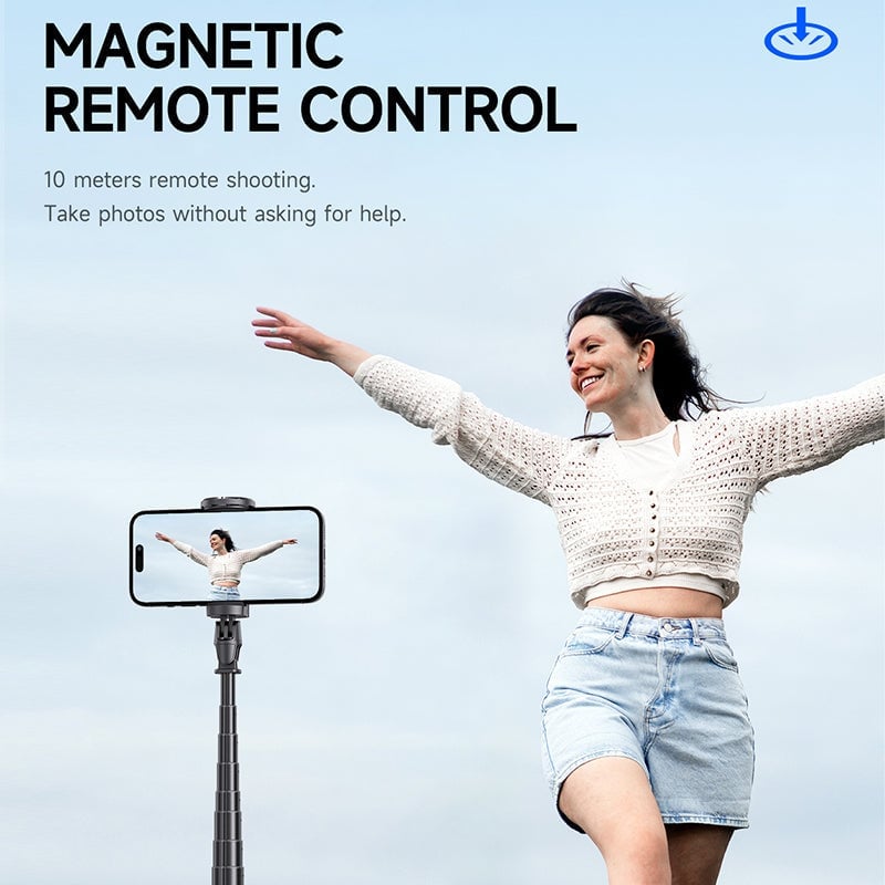 Extendable Magnetic Tripod With Bluetooth Remote Control