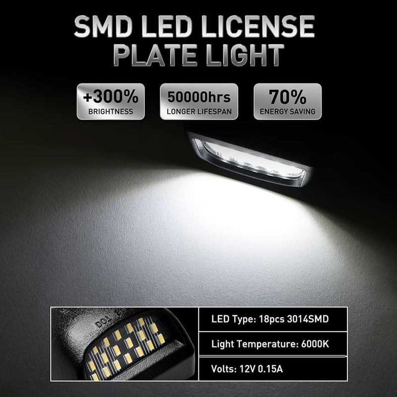 Sakerplus LED License Plate Light Replacement Set