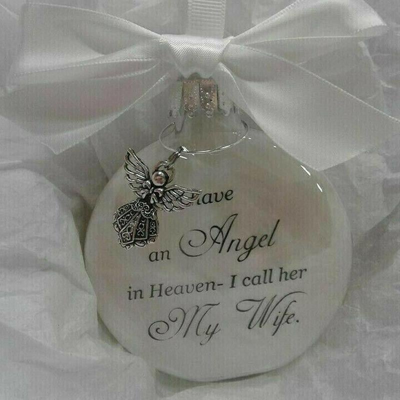 Engel in de hemel herdenkingsornament