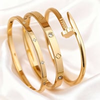 Gold-Plated Diamond-Studded Bracelet