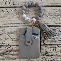 Stylish Card Holder With Silicone Bead Bracelet