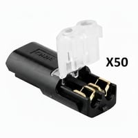 Double-wire Push-in Connector with Locking Buckle