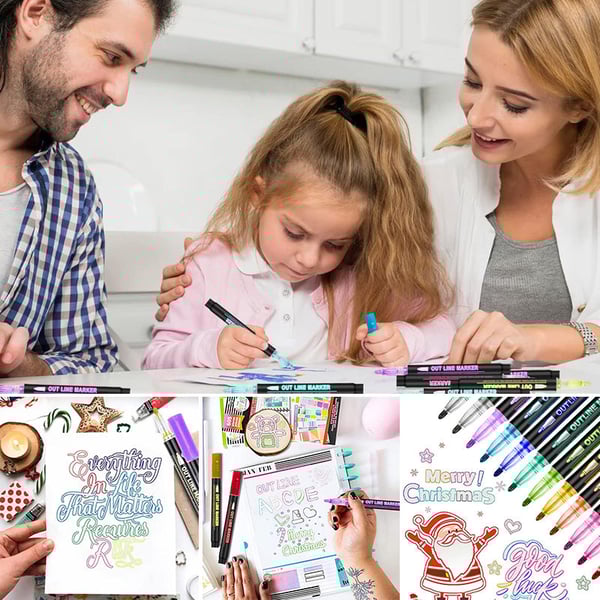 Dreamy Sparkle Dual-Line Contour Pen