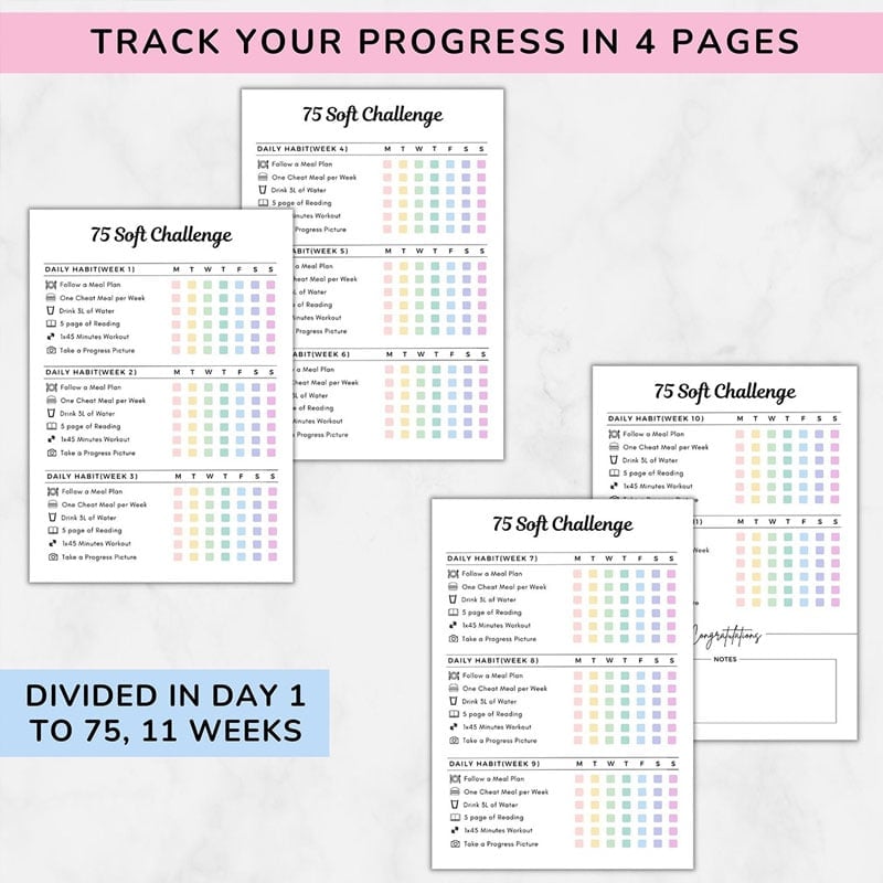 75 Challenges Planner Book