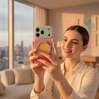 Dopamine Colorblock Magnetic Phone Grip with 360° Spin Stand
