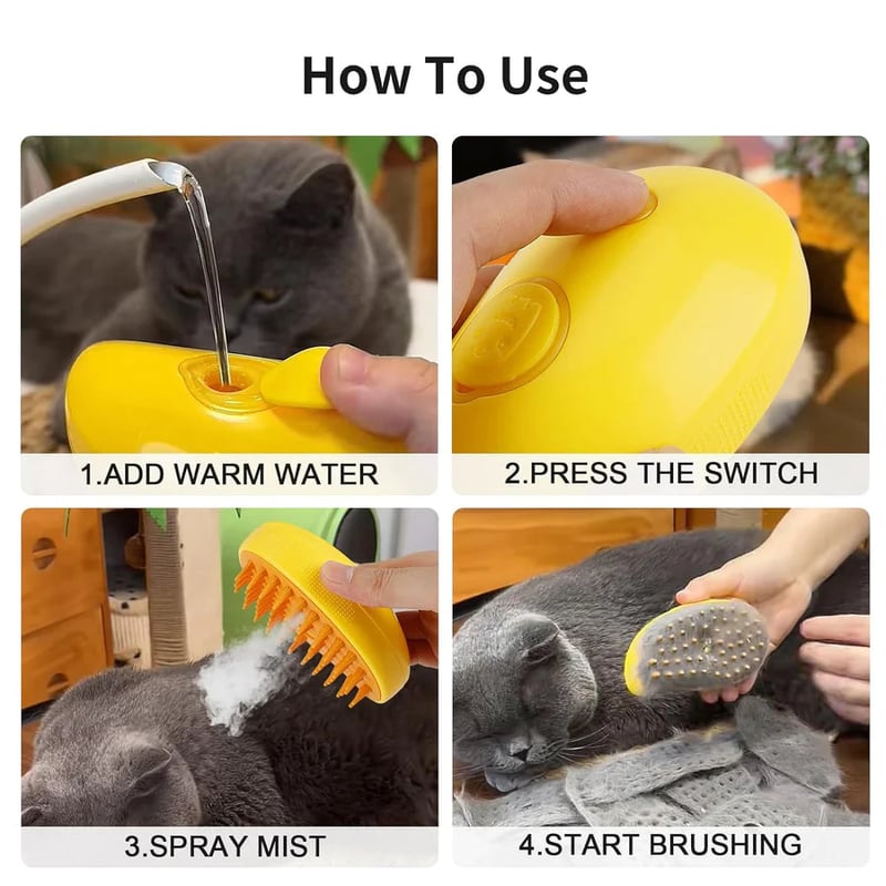 Spray floating hair comb