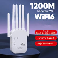 Amplificateur WiFi 6 antennes amélioré 1200 Mbps