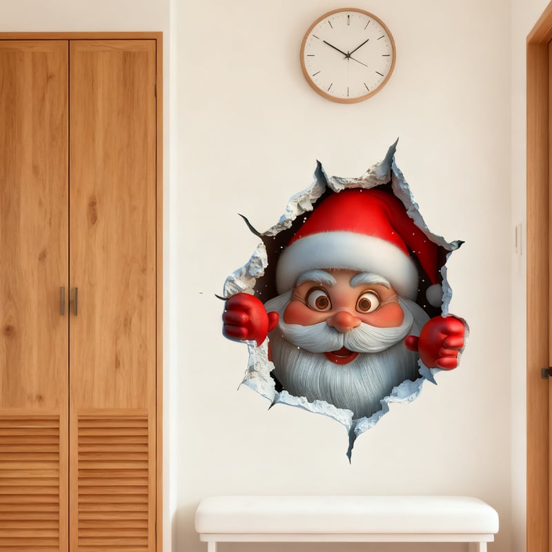 Creative Santa Claus Wall Sticker for Christmas Decorations