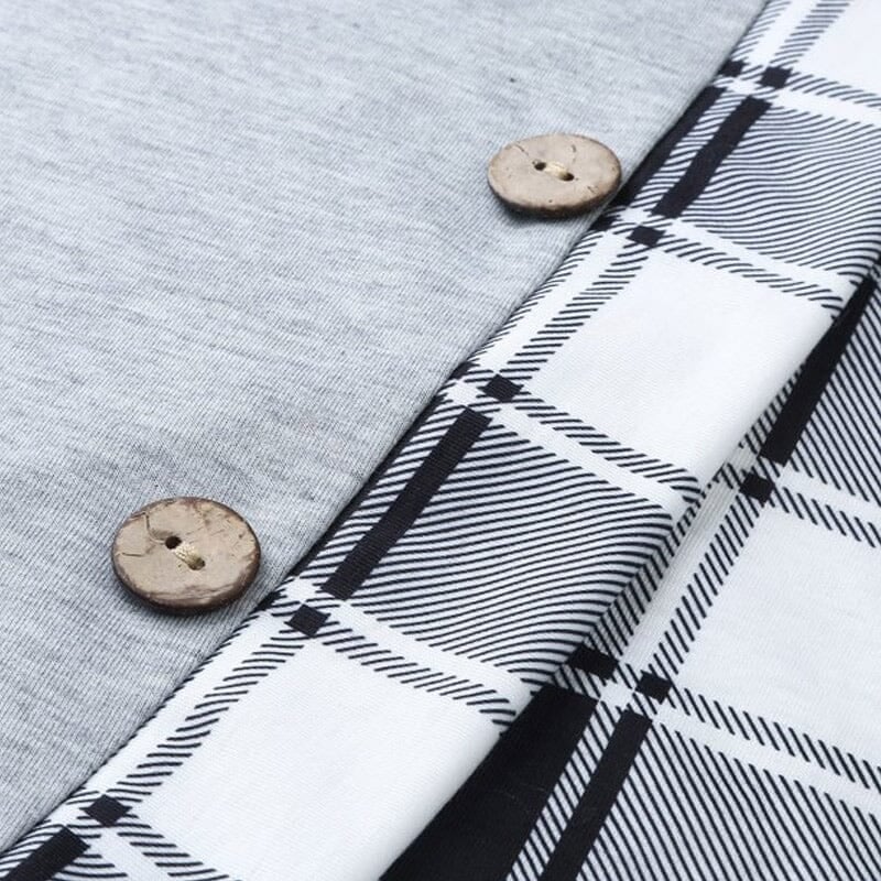 Vintage Plaid Patchwork Dress
