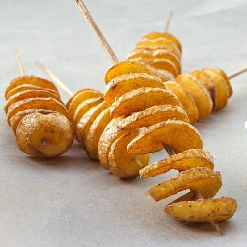 Spiral and V Tool Duo for Decorating Vegetables and Fruits