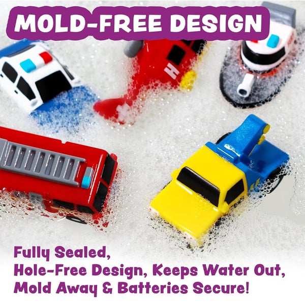 6 Pack Water Activated Flashing Colors Soft Squeezable Sensory Toys