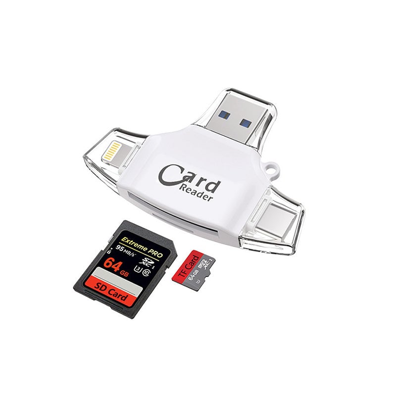 Multi-Port 4 i 1 Universal SD TF-kortleser
