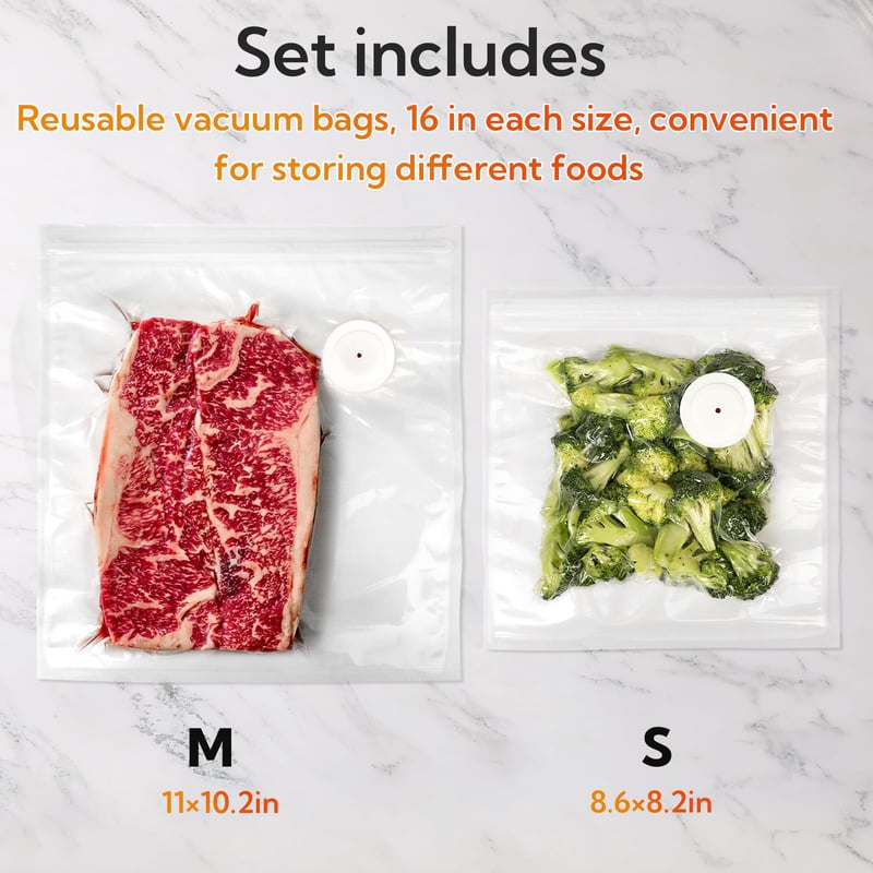 Vacuum Sealer with Reusable Bags