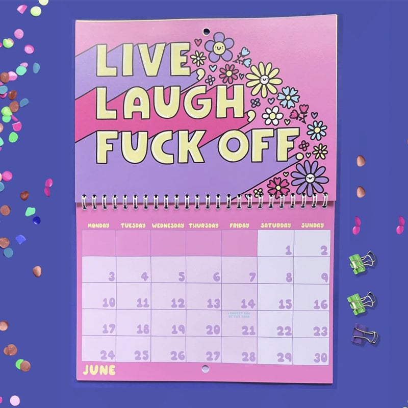 Funny and Sweary Double Page Wall Calendar
