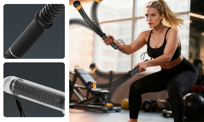Adjustable Ropeless Battle Ropes Training