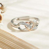 Rose Gold Infinity Heart Ring