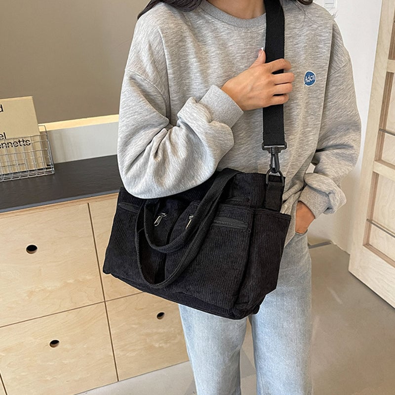 Große Kapazität Corduroy-Damentasche